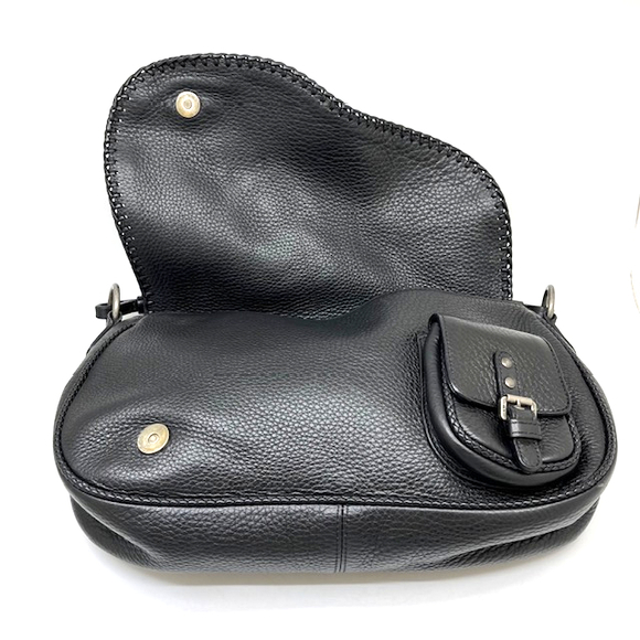 Christian Dior Gaucho Saddle Bag Leather Black - Picture 7 of 14